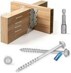 #9 x 1-2/2" Joist Hanger Screws, Silver / 0.370"-Dia Heavy‑Duty Deck Screw, Replace Simpson 9212R500 Connector Screws & 10DNails,1/4" Hex Socket Wood Screws,800pcs