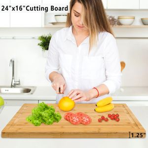 Utoplike XXXL Bamboo Cutting Board – Extra Large Chopping Surface