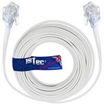 1STec 3M ADSL2+ Super High Speed Cat5e RJ11 Broadband Hub Internet Extension Cable for BT Infinity Sky Q Talktalk Plusnet EE Vodafone Post Office Router on Fibre or Standard Services 3 Metre White