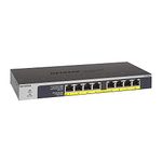 NETGEAR 8 Port PoE Switch (GS108LP) - Gigabit Ethernet Unmanaged Network Switch - with 8 x PoE+ @ 60 W Upgradeable - Desktop, Wall Mount or Rackmount - Limited Lifetime Protection