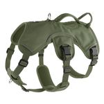 Snootiful Hound Sighthound Harness for Greyhounds, Whippets & Lurchers – Escape Proof Padded 3-Point Dog Harness - Secure Fit, No Pull Harness For Deep-Chested Breeds (Olive Green, Small)