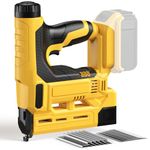 2-in-1 Cordless Nail Gun & Staple Gun for Dewalt 20V Max Battery, 18 GA Electric Brad Nailer Battery Powered with Adjustable Depth, Contact Safety, 2 Models, LED Light, 2000 Nail/Staples (No Battery)