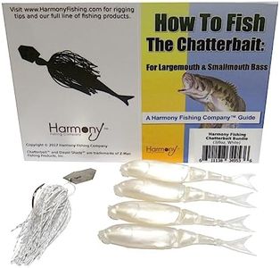 Chatterbait Kit - Z-Man 3/8oz Chatter Bait + Z-Man Razor ShadZ + How to Fish Guide (White)