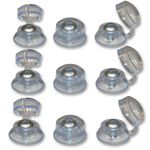 100, Corrugated Roofing Plastic Screw Cover Strap Caps - Clear