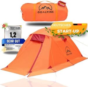 G-OALPINE® EXPEDTION I Tent for 2 Large People Waterproof 4000 mm Small Pack Size for Hiking, Mountain Tours & Bike Packing Ultralight 4 Seasons Quick Assembly