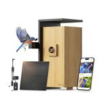 Birdfy Smart Bird Box with Camera 2025 New Version, 1080P Dual-Cam, Remote Control AI & Solar Powered, Bird Houses for Garden, Wireless Outdoor Watch Robin Nesting Story in Realtime (Bamboo)