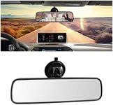 CGEAMDY Rear View Mirror for Driving Test, Adhesive Interior Suction Cup, Large Convex Rear View Mirror with Suction Cup, Mounted on Windshield for Suv Van, Extra Second Interior Car Rearview Mirror