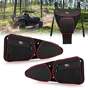 KEMIMOTO UTV Storage Bags Door Bag & Center Storage Compatible with Polaris RZR XP 1000 Turbo S1000 Turbo S 900 2014-2023, Water Resistant Zippers UTV Cab 3-Piece Set with Multiple Pockets