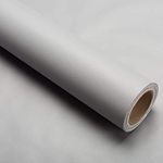 24" x118"Grey Wallpaper Self Adhesive Film Peel and Stick Wallpaper Grey Adhesive Paper Waterproof Removable DIY Decorative for Kitchen Cabinet Countertops Shelf Liner Thicker