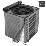 Kipiea 2 in 1 Upgraded Full Mesh Outdoor AC Unit Cover with Detachable 500D Waterproof Top, Air Conditioner Mesh Covers for Outside Units, for All Season (28" W x 28" D x 36" H)