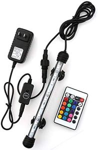 MQUPIN Fish Tank Light,Submersible LED Aquarium Light,Color Changing Fish Tank Light with Remote Control,IP68 Underwater Submersible LED Light