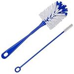 Camelbak Chute Bottle Cleaning Brush Kit - White/Blue/Water Vessel Stainless Steel Plastic Flask Cleaner Tube Brushes Clean Wash Reservoir Bladder Drink Canteen Antidote Eddy Camelback Dirt Grime