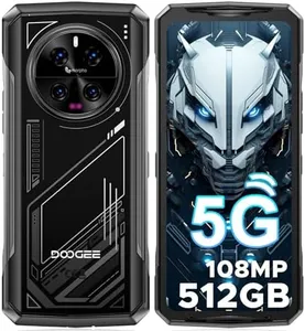 DOOGEE V40 Rugged Smartphone 5G Unlocked,512GB+32GB Rugged Phone,4nm D7300,6.78" FHD+120Hz Rugged Cell Phone,108MP+AI Camera,8680mAh Battery 33W,NFC/5G Dual SIM/WiFi 6E/Face/Fingerprint ID