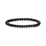 Philip Jones Black Onyx Mini Beaded Gemstone Stretch Bracelet