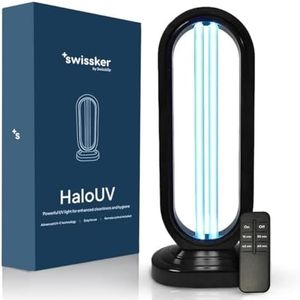 Swissklip HaloClean UV Original, Home Disinfection Device, Dust Mites Remover, UV Light Sanitizer, Ultraviolet Sanitizer for Home, Room & Kitchen, Ultraviolet Light with 4 Speed Timings