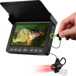 FishPRO Underwater Fishing Camera - MOQCQGR Portable 4.3'' (No Need Learn) Ice Fishing Camera Underwater 3-Grade IR Lighting, USB-C Charge, 4X Zoom, 1000TVL Ice Fishing Fish Finder for Boat Lake Kayak