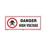 Mr. Safe - Danger High Voltage Sign PVC Sticker 12 Inch X 4 Inch