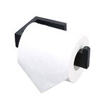 TocTen Toilet Paper Holder-Bathroom Tissue Holder Fit Big Roll Paper, Toilet Paper Roll Holder Wall Mounted Made of Thicken 304 Stainless Steel, Suitable for Bathroom, Kitchen, Office (5.9 in, Black)