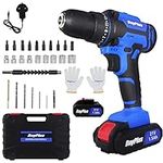 21V Cordless Drill Driver Battery Powered Drill Handheld Drill Set with 2 Speed, 45Nm 25+1 High Torque Electric Screwdriver, 1500mAh Rechargeable Battery,Combi Drill Power Drill Tool with Led Light