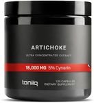 Ultra Concentrated Artichoke Extract Capsules 18,000mg - 5% (7mg) Cynarin - 15x Concentrated Ultra High Strength Extract - Third Party Lab Tested - Rich in Bioactive Constituents - 120 Veg Capsules