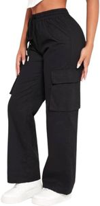 BRELUXIA Cargo Pants for Women - Trendy, Versatile & Stylish | Perfect for Casual & Outdoor Wear | Durable Fabric & Functional Pockets. (in, Alpha, M, Black 01)