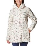 Columbia Women's Splash A Little II Jacket, Chalk Cyanofrond Print, X-Large