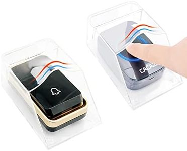 ZUYOOK Waterproof Doorbell Cover (Doorbell not included) Transparent Rainproof Wireless Doorbell Waterproof Splashproof Box For Protective doorbell (2PACK)