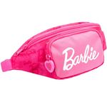 Barbie Waist Bag for Girls Adjustable Strap Lightweight Travel Pouch Bum Bag for Girls 2 Zipped Pockets