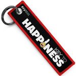 KEYTAILS Keychains, Premium Quality Key Tag for Motorcycle, Car, Scooter, ATV, UTV [Key to Happiness]