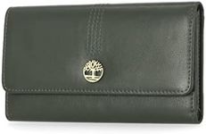 Timberland Women's Leather RFID Flap Wallet Clutch Organizer Wallet, Grape Leaf, One Size