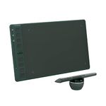 HUION Drawing Tablets Inspiroy 2 M with Scroll Wheel 8 Customized Keys Battery-Free Stylus,Works with Mac, PC & Moible, 9 * 5 inch- Green