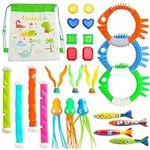 A-SZCXTOP 26 Pack Swimming Pool Diving Toys Games for Kids,Underwater Training Pool Dive Stick,Summer Swim Water Park Sinking Throwing Sticks Set (Style 2- Dive Stick Set, 26 Pack Jumbo Set)