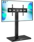 FITUEYES Universal TV Stand with Iron Base for 50 to 85 inch TV, TV Floor Stand Tall with Swivel Bracket, Holds 50kg Max VESA 800x400mm Black