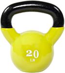 Everyday Essentials All-Purpose Color Vinyl Coated Kettlebell, 20 Pounds