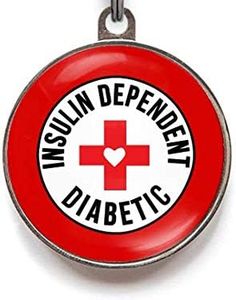 Diabetes Dog Tag, Insulin Dependent Diabetic Pet ID Tags for Cats and Dogs (Small)