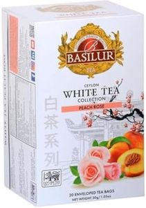 Basilur Ceylon White Tea - Peach Rose - 20 Enveloped Tea Bags