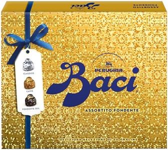 BACI PERUGINA Assortito Cioccolatini ripieni al Gianduia, Scatola Regalo Fondente 250g