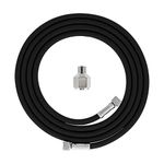 ******Premium-Quality 10 ft Braided Airbrush Air Hose with Adapter 1/8 in. BSP Airbrush, 1/4 in. Air Supply