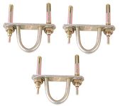 LOVELY Mild Steel D-Hook Hanger (Heavy Duty) with M10X75mm Fasteners for Hanging Chandelier, Ceiling Fan or Jhoomer (3 Pcs), Alloy Steel