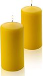Citronella Pillar Candle - Set of 2 Citronella Candles - 6 inch Tall, 3 inch Thick - for Indoor/Outdoor Use