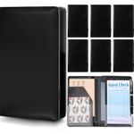 Tenceur 8 Pcs Server Books for Waitress PU Leather Waiter Book with Zipper Pocket Server Wallet Restaurant Guest Check Presenters Card Holder Fit Server Apron, for Waitress, Waiter, Bartender