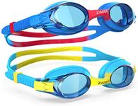 ZABERT 2 Pack Kids Swim Goggles, Bl