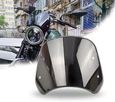 HARPUOU Universal Motorcycle Windshield Wind Deflector Windscreen Front Flyscreen with Mount for Motorbike 5"-7" LED Headlight