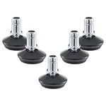 kwmobile Replacement Office Chair Gliders (Set of 5) - 10mm Stem Bell Glide Chair Glide Plastic Feet Replacements for Castor Wheels - Black