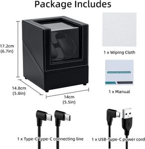 Mcbazel Double Watch Winder Box – Automatic Watch Storage Display