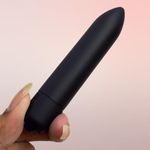 Beyond Touch Mini Bullet Full Body Massager | Compact & Waterproof | 10 Speed Modes | Facial & Body Relaxation | Travel & Skin Friendly | Stress & Pain Relief - Black