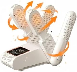 Aymxcls Smart Boot Dryer & Warmer with Heat Blower, U_V Dual Light Purification, Intelligent Timer - Glove Dryer for Work Boots & Shoes, White