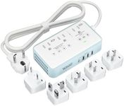 220V to 110V Voltage Converter US to Europe, 2000W Max International Power Converter with 4 USB Charging, Power Converter for European with Travel Plug Adapter