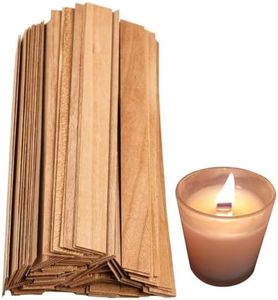 MadMedic Candle Wood Wicks 0.75 x 5.12 inch Natural Candle Wick 100 PCS for Candles, Wood Candle Wicks Bulk Wooden Wicks for Candle Making
