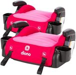 Diono Connect3 RXT Backless Booster, Pack of 2, Slim Fit 3-Across in Many Mid-Sized Sedans and SUVs, for Children from 40-120 lbs., Lightweight with Latch connectors, Pink Cotton Candy